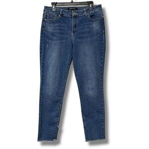 Charlie B Jeans | Women’s Size 12 | Back Tulip Hem Style Fringe Distressed Jeans